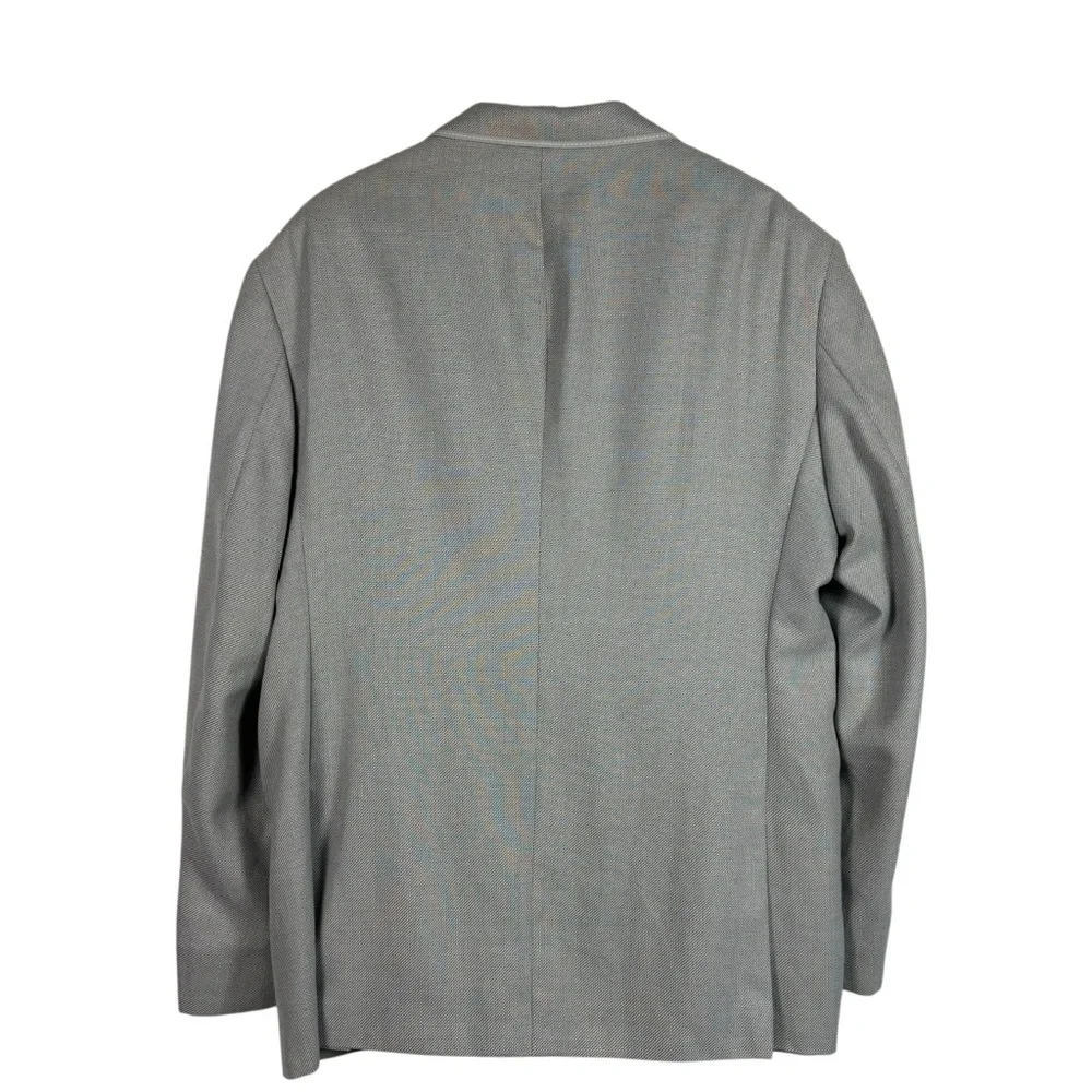 Oak Hill Men's Blazer 1XL  46-48 Gray Tweed Professor Sport Coat 2 Button